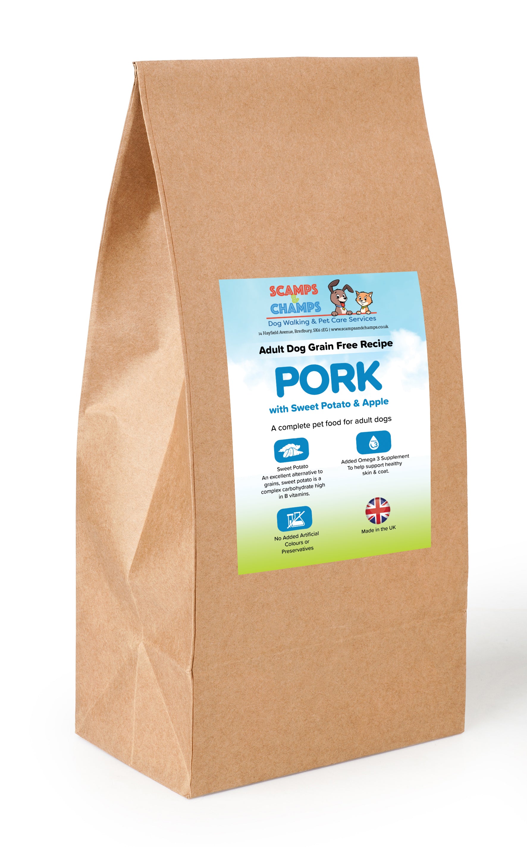 Grain Free Adult Dog Pork With Sweet Potato & Apple