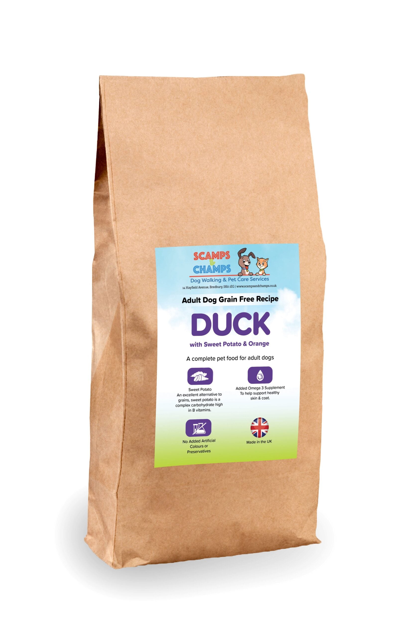 Grain Free Duck with Sweet Potato & Orange - Adult Dog