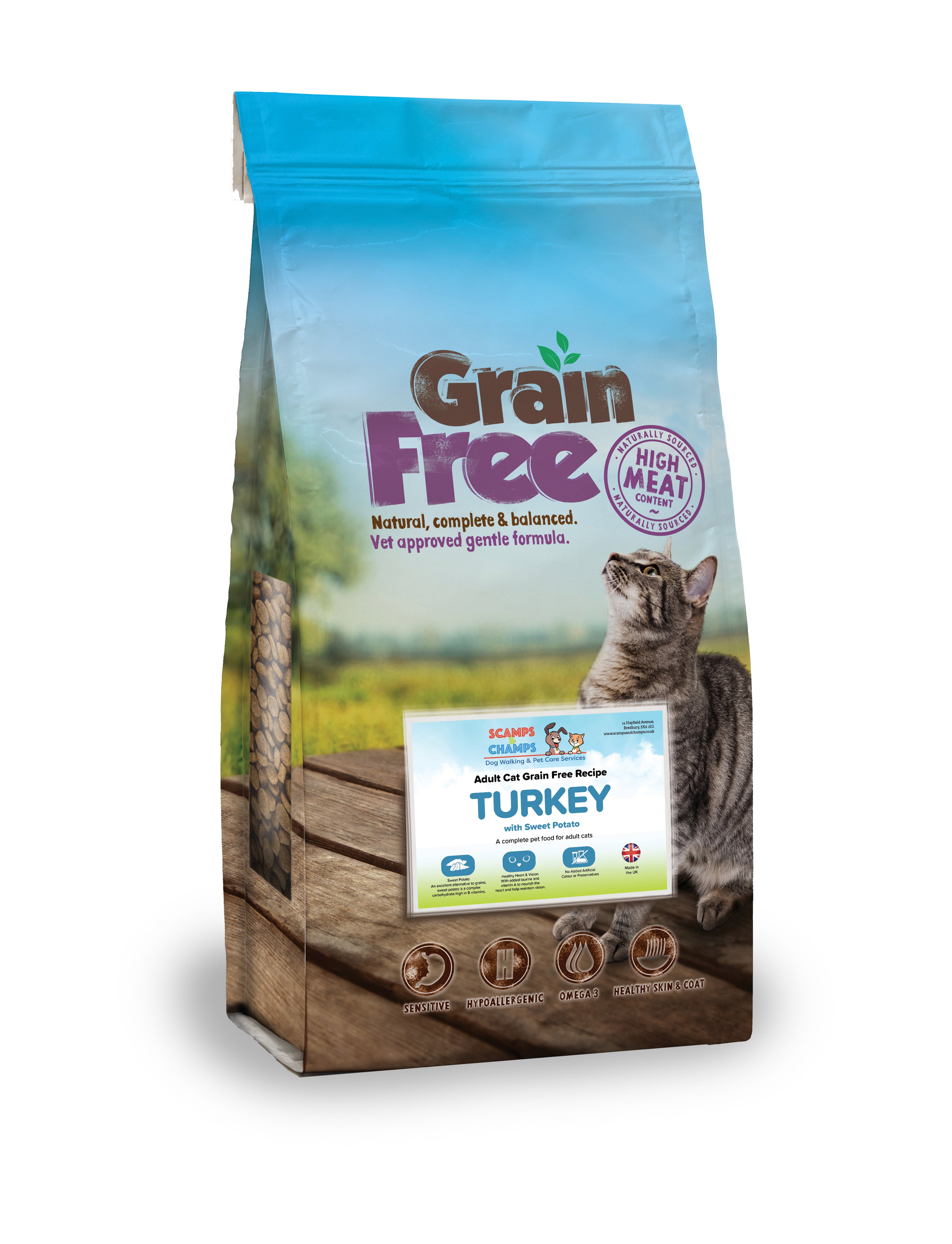Grain Free Cat Food – Turkey with Sweet Potato