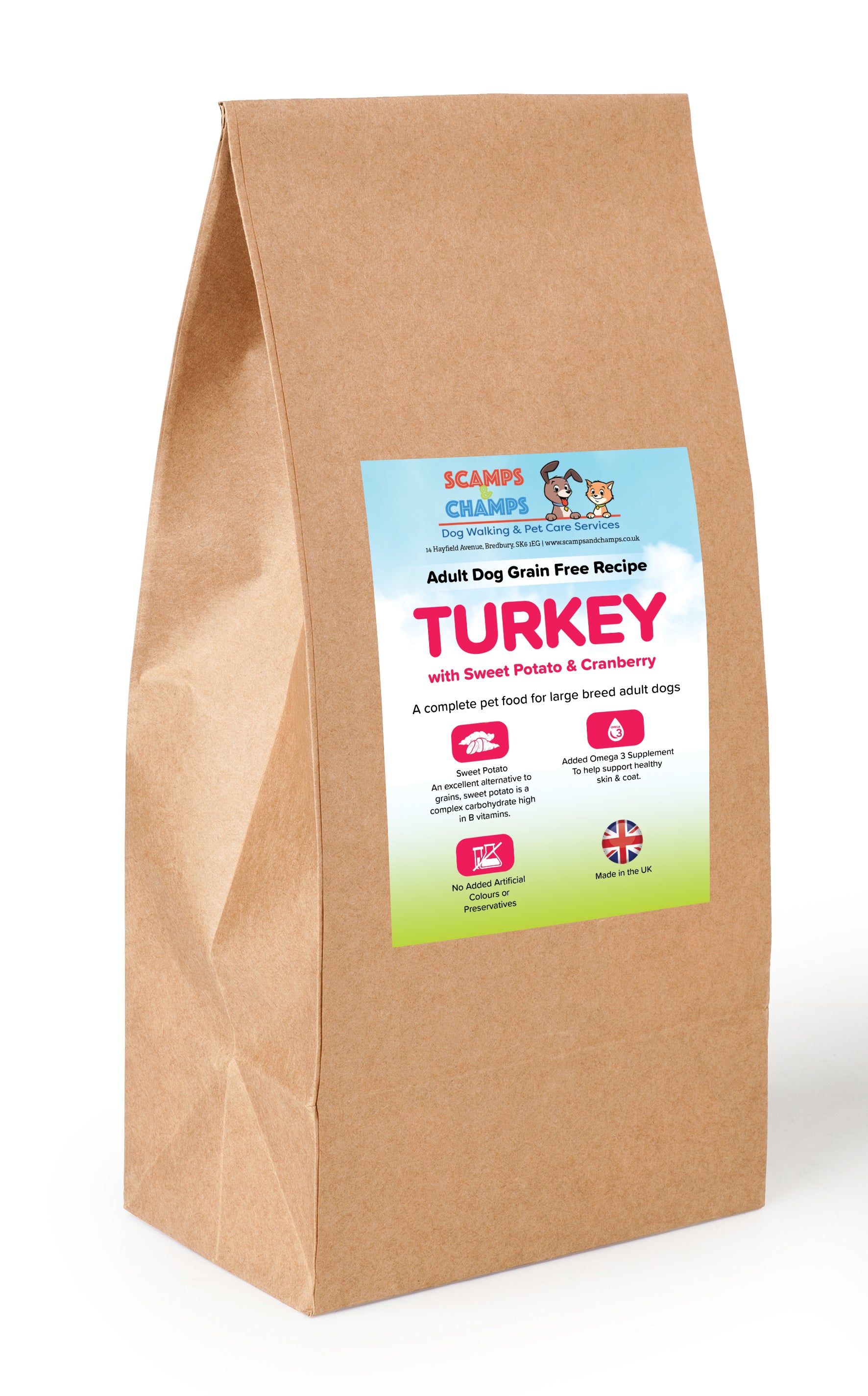 Grain Free Turkey with Sweet Potato & Cranberry - Adult Dog