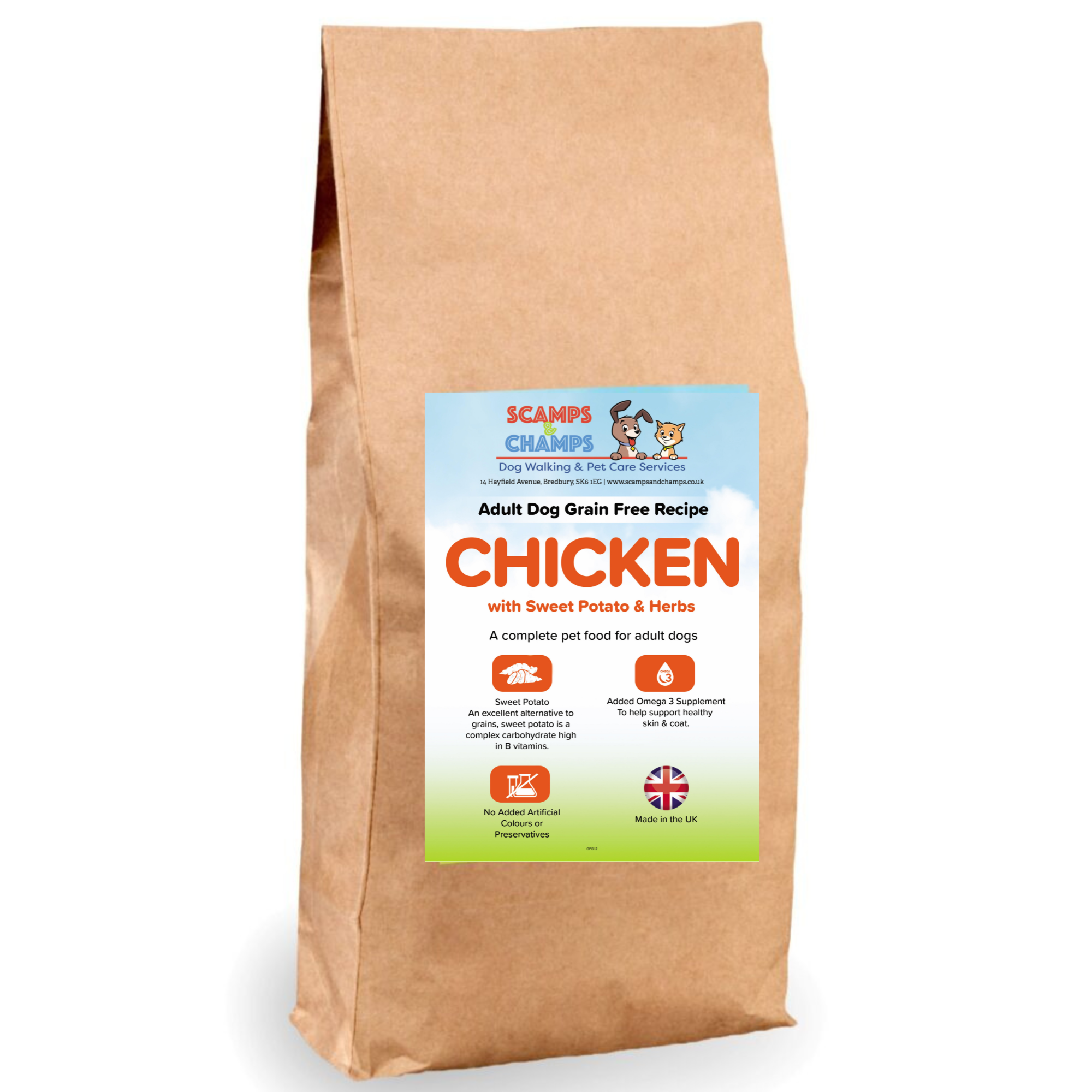 Grain Free Adult Dog Chicken with Sweet Potato & Herbs