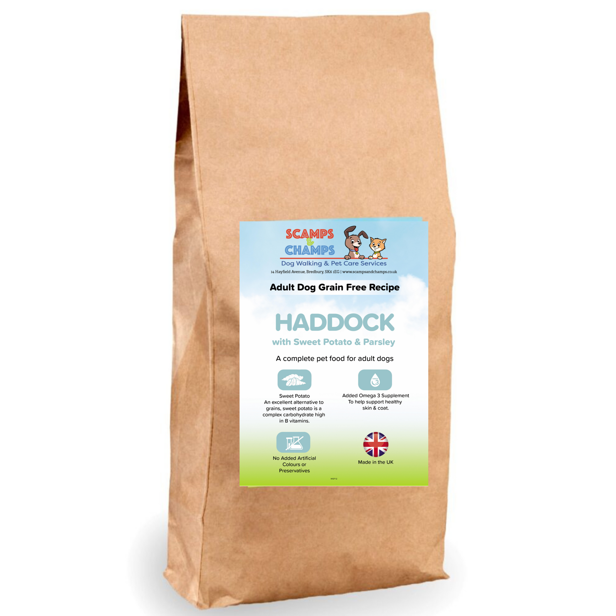 Grain Free Adult Dog Food - Haddock With Sweet Potato & Parsley