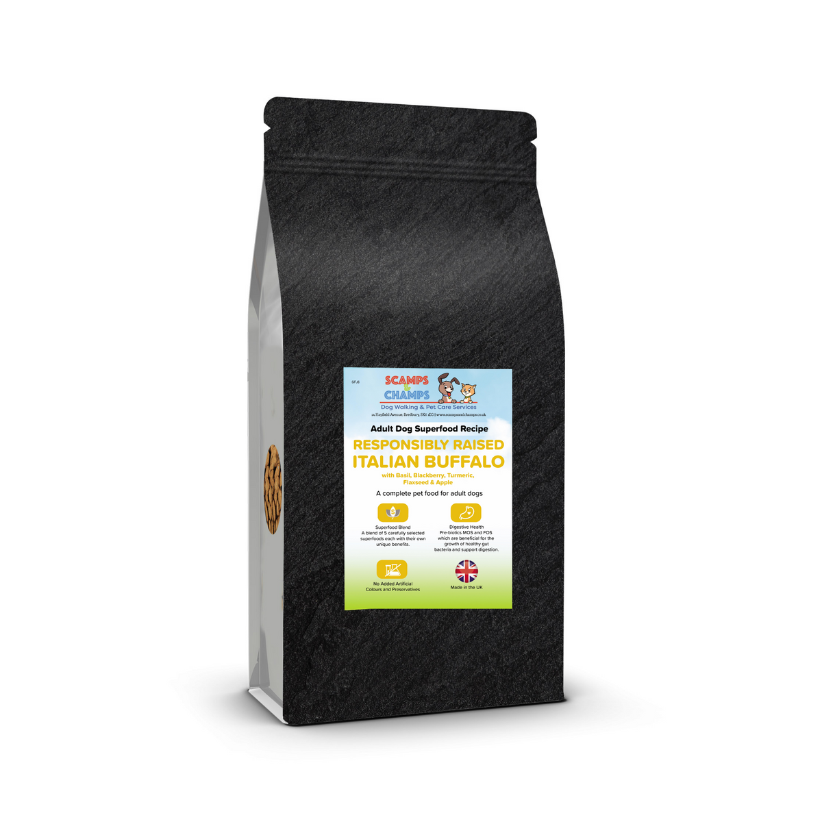 Italian Buffalo with Basil, Blackberry, Turmeric, Flaxseed & Apple Adult Dog
