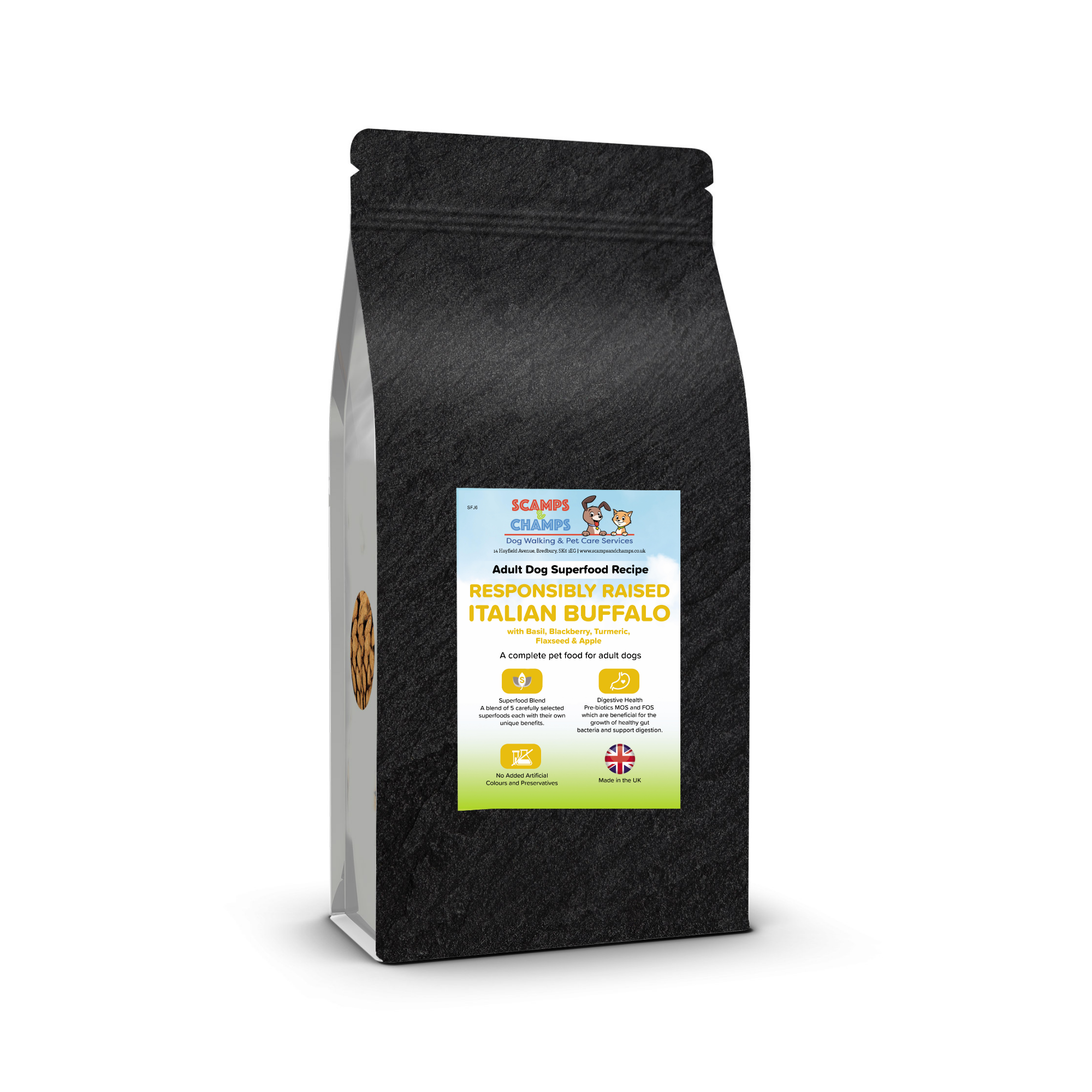 Italian Buffalo with Basil, Blackberry, Turmeric, Flaxseed & Apple Adult Dog