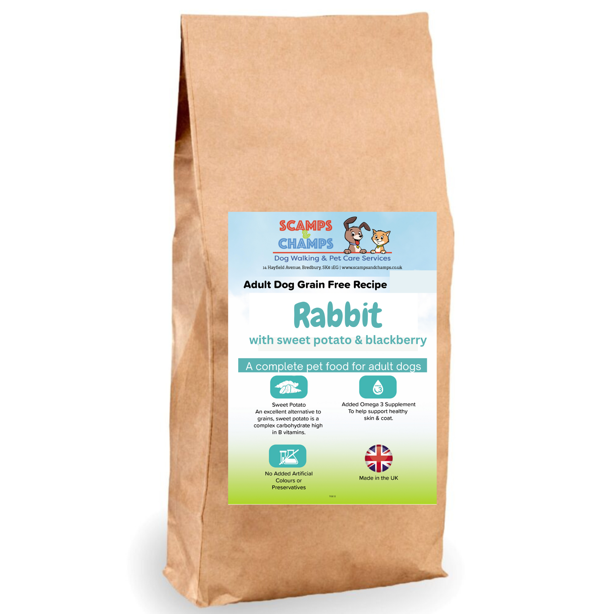 Grain Free Adult Dog Food Rabbit With Blackberry