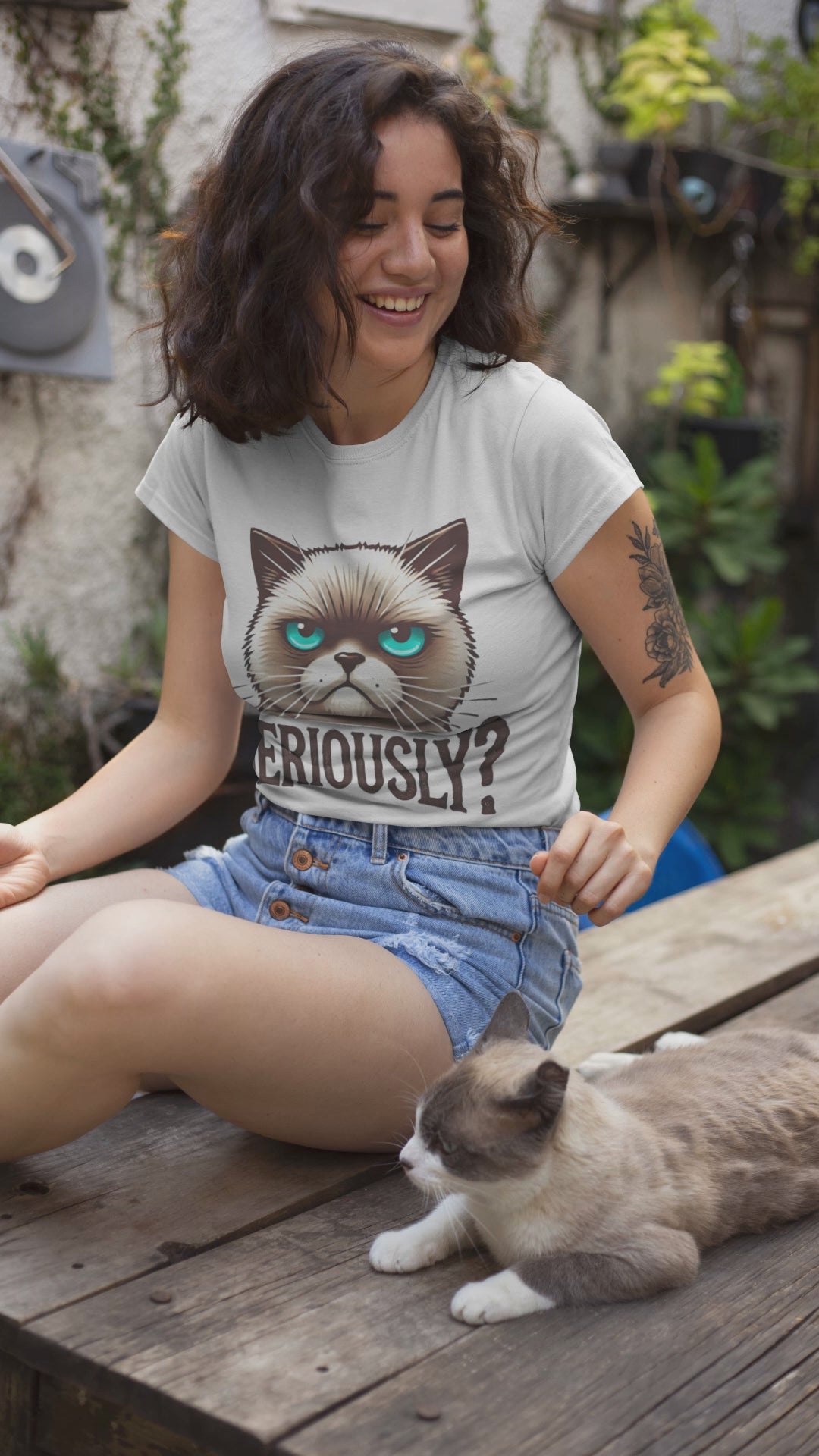 Seriously? Grumpy Cat Funny Sarcasm T-Shirt, Perfect gift for cat lover