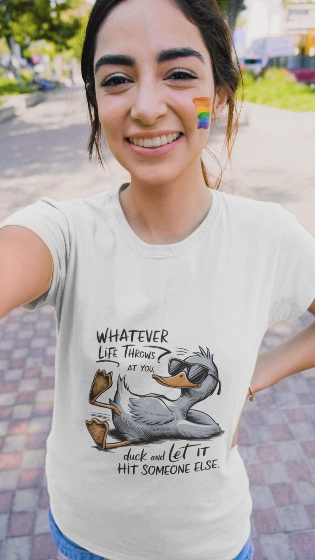 Whatever Life Throws At You Duck And Let It Hit Somone Else Funny T-Shirt